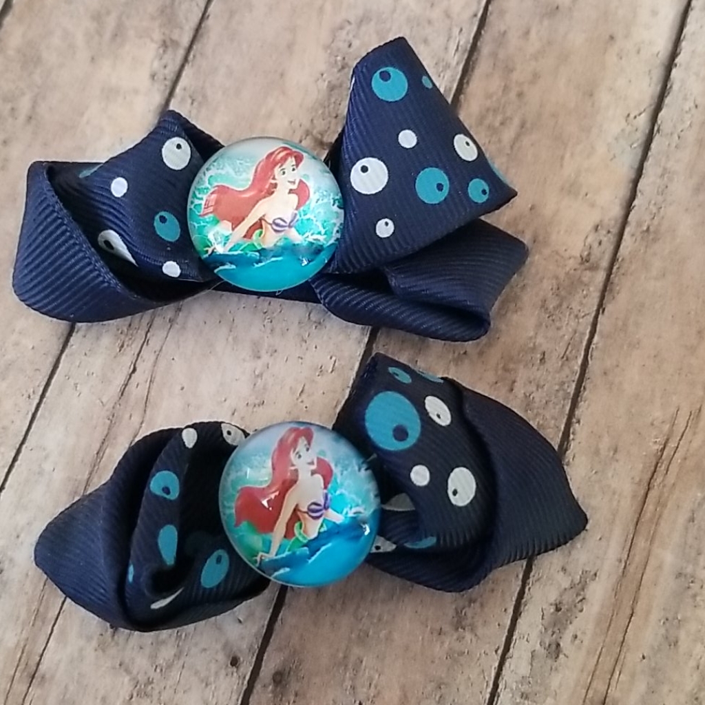 Set Of Little Mermaid Hair Clips